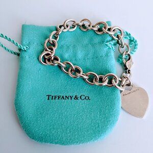 Tiffany & Co. 925 Silver Heart Charm Bracelet